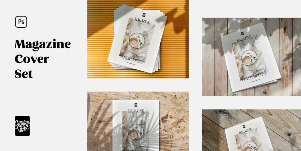 Magazine Cover Mockup Set Graphics - Image 1