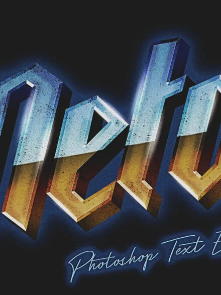 80s Metal Photoshop Text Effect Graphics - Image 1