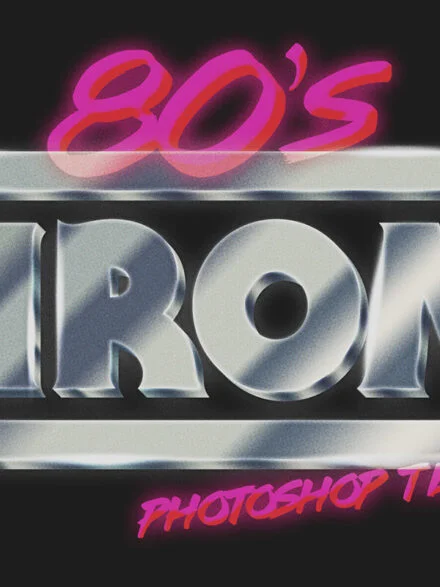 80s Chrome Photoshop Text Effect Graphics - Image 12