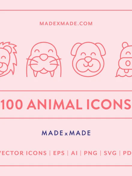 Line Icons – Animals Graphics - Image 1
