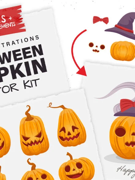 Halloween Pumpkin Creator Kit Graphics - Image 3