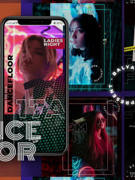 Dance Floor Instagram Post Stories Graphics - Image 1