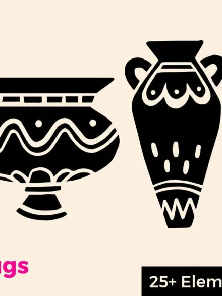 Vase and Mugs Vector Set Graphics - Image 12