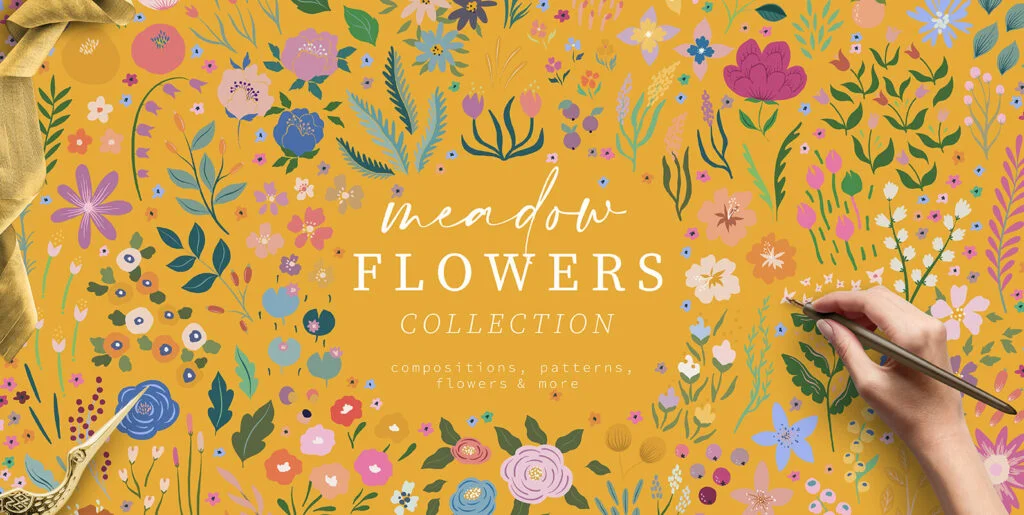 Meadow Flowers Collection Graphics - Image 1