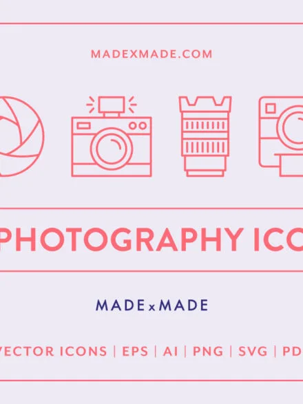 Photography Line Icons Graphics - Image 1
