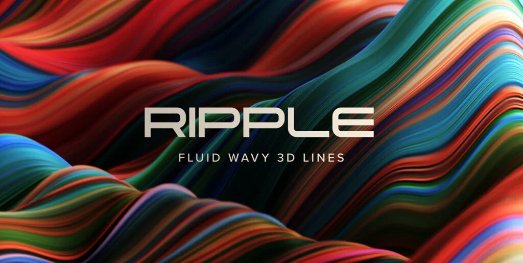 Ripple – Fluid Wavy 3D Lines Graphics - Image 1