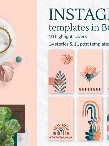 Boho Social Media Stories Layout Graphics - Image 1