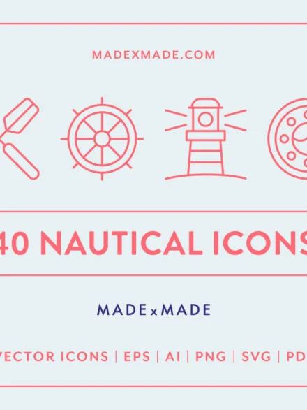Nautical Line Icons Graphics - Image 12