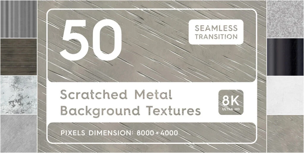 50 Scratched Metal Background Textures Graphics - Image 1
