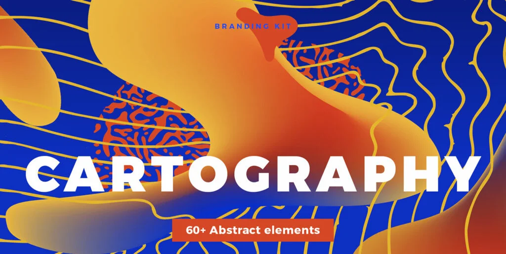 CARTOGRAPHY – Neo Vintage Map Branding Kit Graphics - Image 1