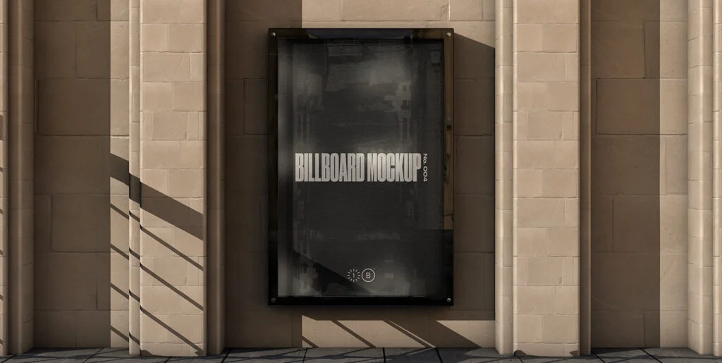 Sandstone Wall Billboard Mockup – No. 004 Graphics - Image 1