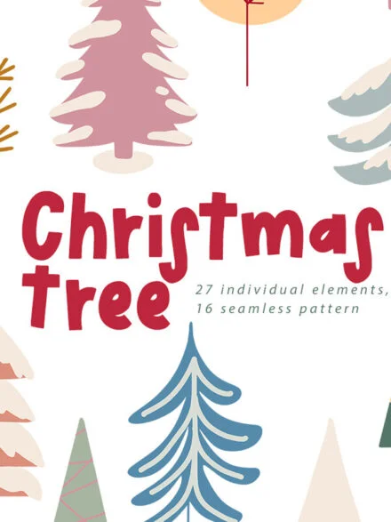 Christmas Tree Seamless Pattern Graphics - Image 7