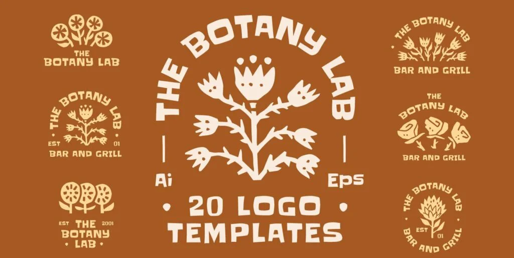 The Botany Lab Logo Templates Graphics - Image 1