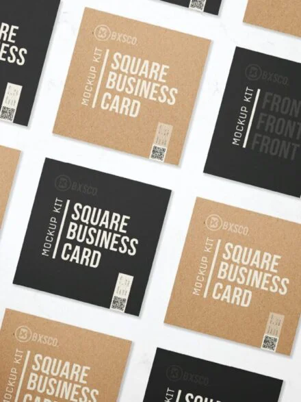 Square Business Card Mockup No. 2 Graphics - Image 4