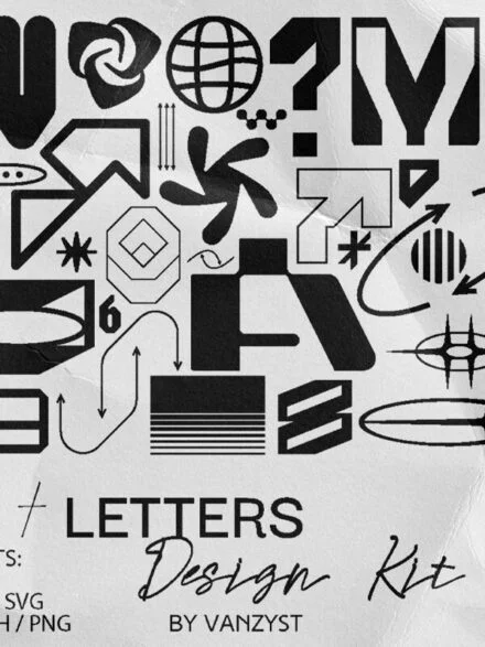 426 Shapes Letters Numbers Kit Graphics - Image 1