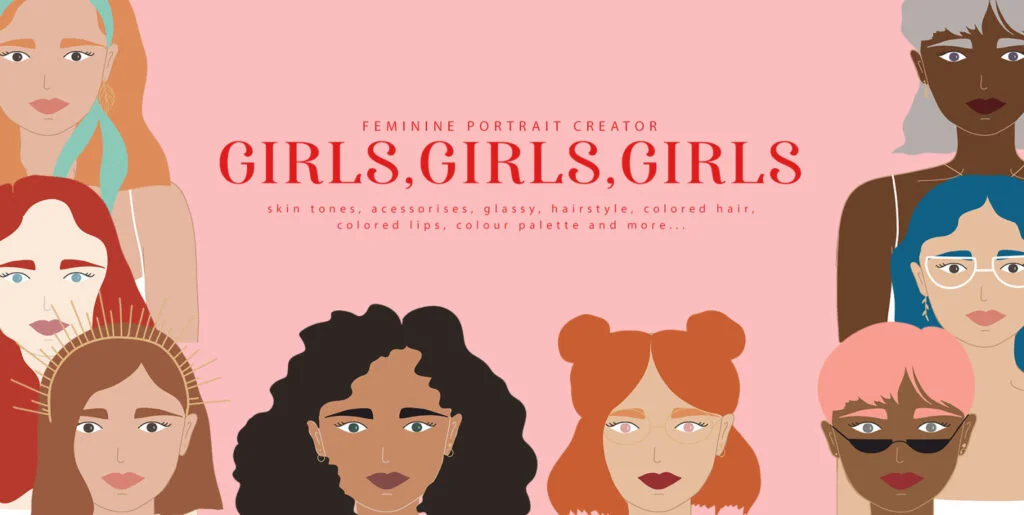 Girls, Girls, Girls Portrait Creator Graphics - Image 1