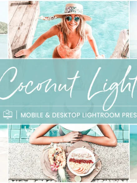 Coconut Light – Mobile & Desktop Lightroom Presets Graphics - Image 1