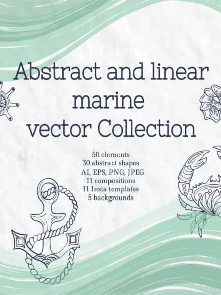 Abstract and Linear Marine Vector Collection Graphics - Image 12