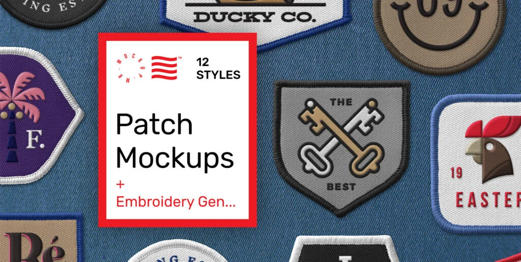 Patch Mockups and Embroidery Generator Graphics - Image 1