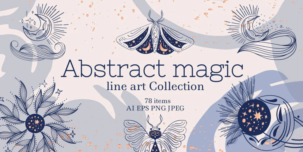 Abstract Magic Line Art Collection Graphics - Image 2