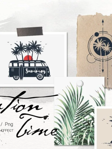 50 Logos & Badges – Vacation Time Graphics - Image 5