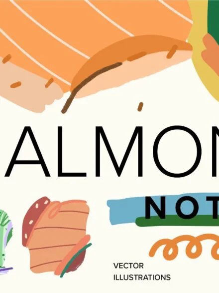 Salmon Note Graphics - Image 1
