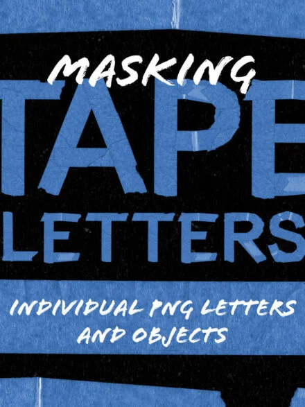 Masking Tape Letters & Objects Graphics - Image 3