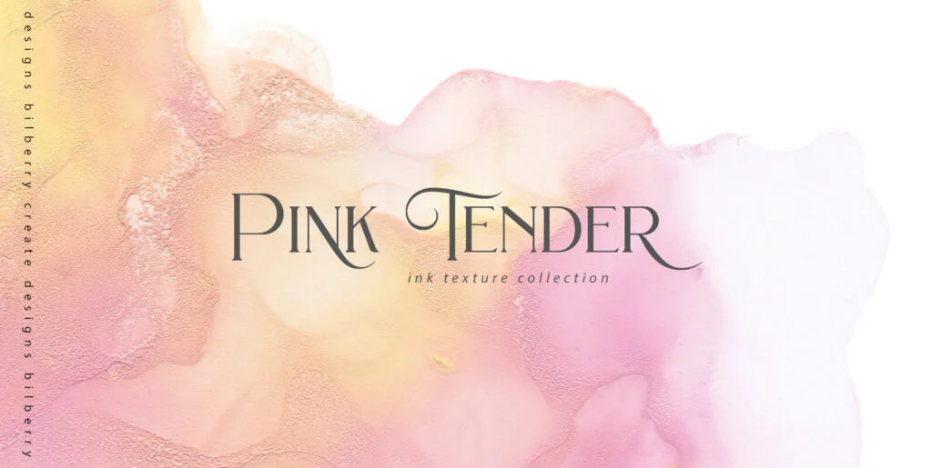 Pink Tender Ink Texture Graphics - Image 1