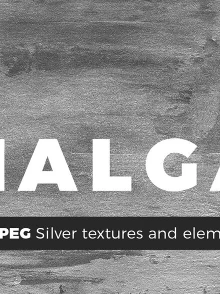 AMALGAM – Silver Foil Textures and Abstract Paint Backgrounds Graphics - Image 1