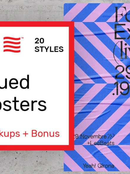 Glued Poster Mockups Graphics - Image 7