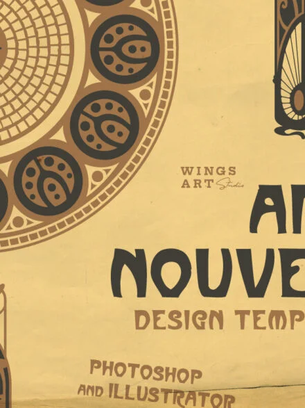 Vintage Art Nouveau Style Design Templates Graphics - Image 4