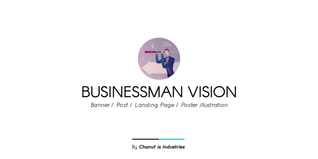 Businessman Vision Premium Illustration pack Graphics - Image 1