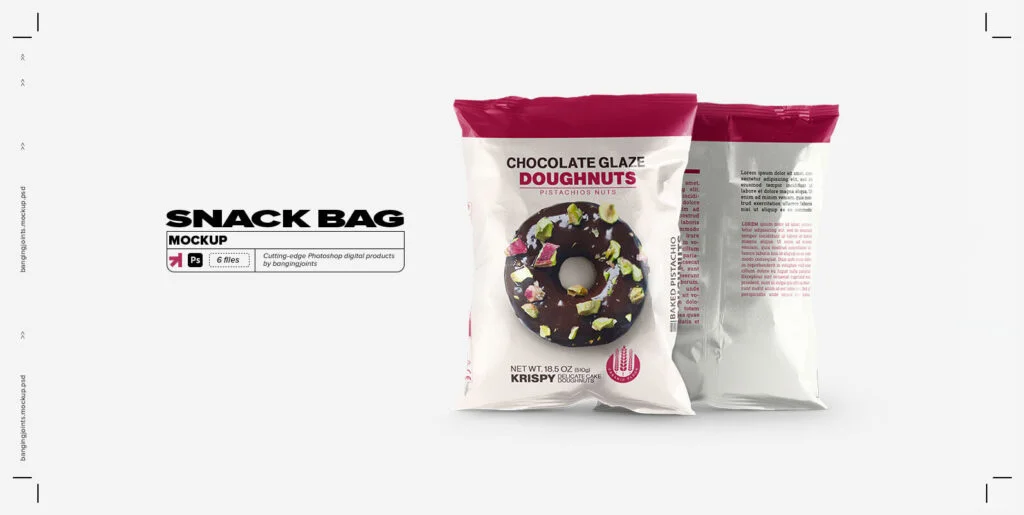 Snack Bag Pouch Mockup Graphics - Image 1