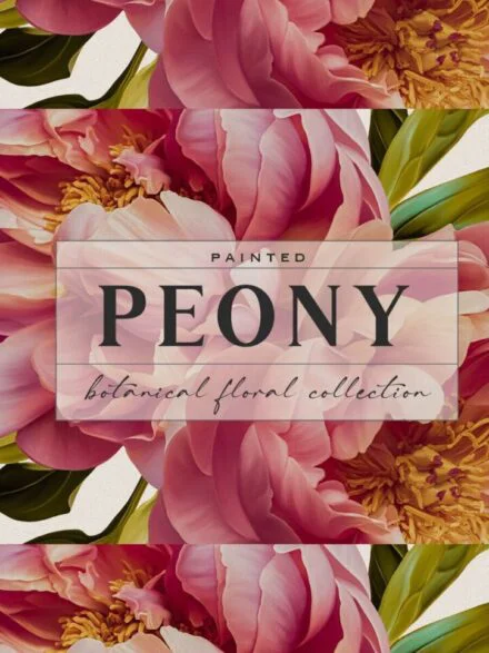 Peony Botanical Floral Collection Graphics - Image 8