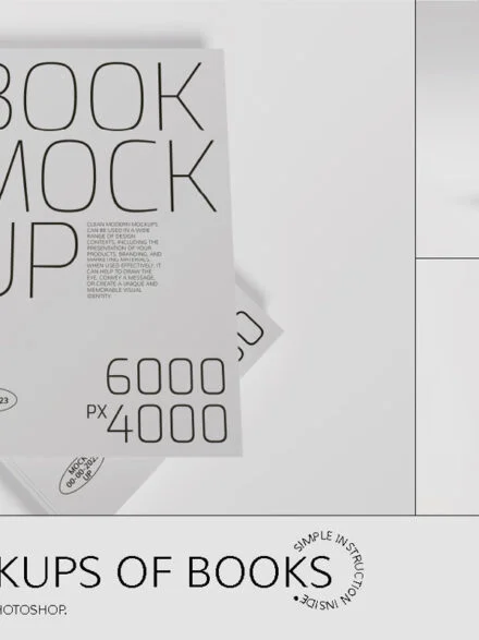 4 Book Mockups Set Graphics - Image 1