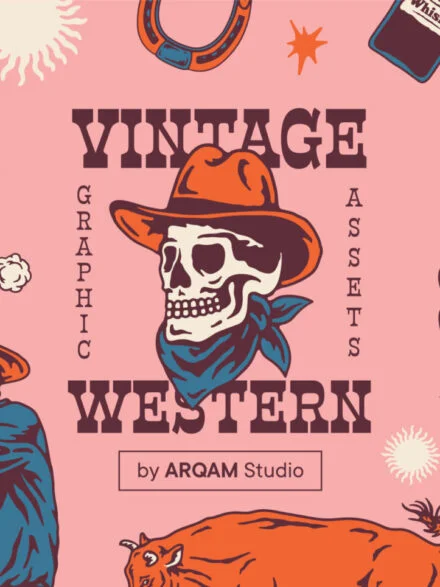 Vintage Western Graphic Assets Graphics - Image 1