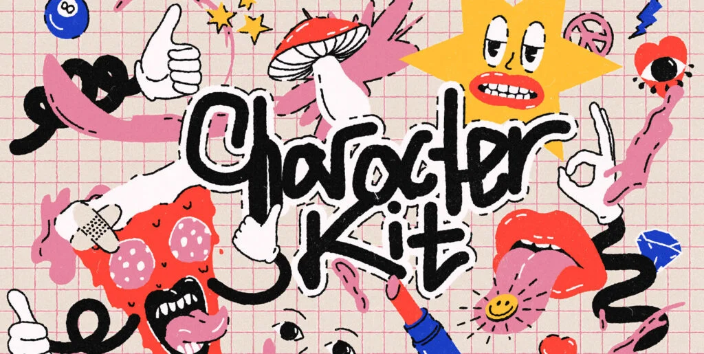 Vector Bold Doodle Characters Kit Graphics - Image 2