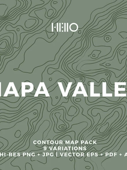 Napa Valley Topographic Maps Graphics - Image 2
