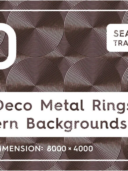 10 Art Deco Vintage Rings Pattern Backgrounds Graphics - Image 11