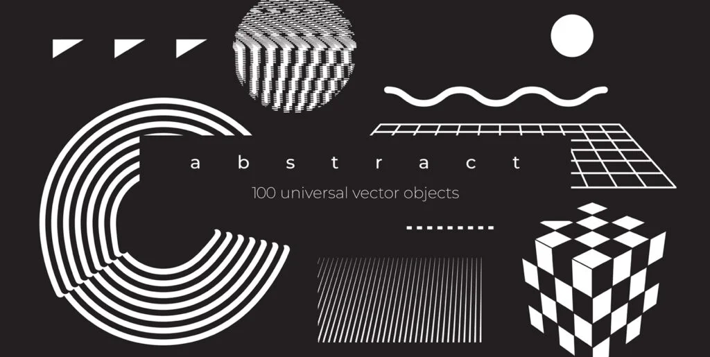 Abstract 100 Universal Vector Objects Graphics - Image 2