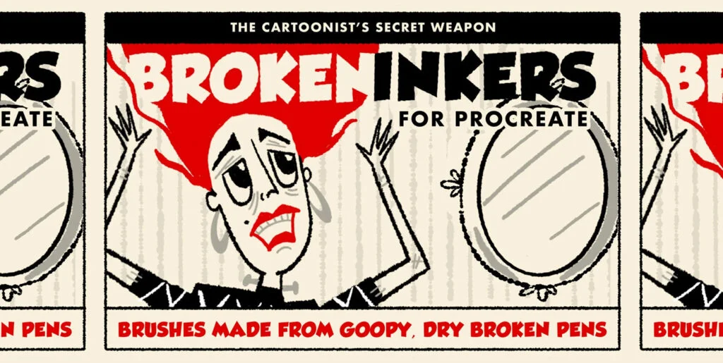 Broken Inkers Brush Set for Procreate Graphics - Image 1