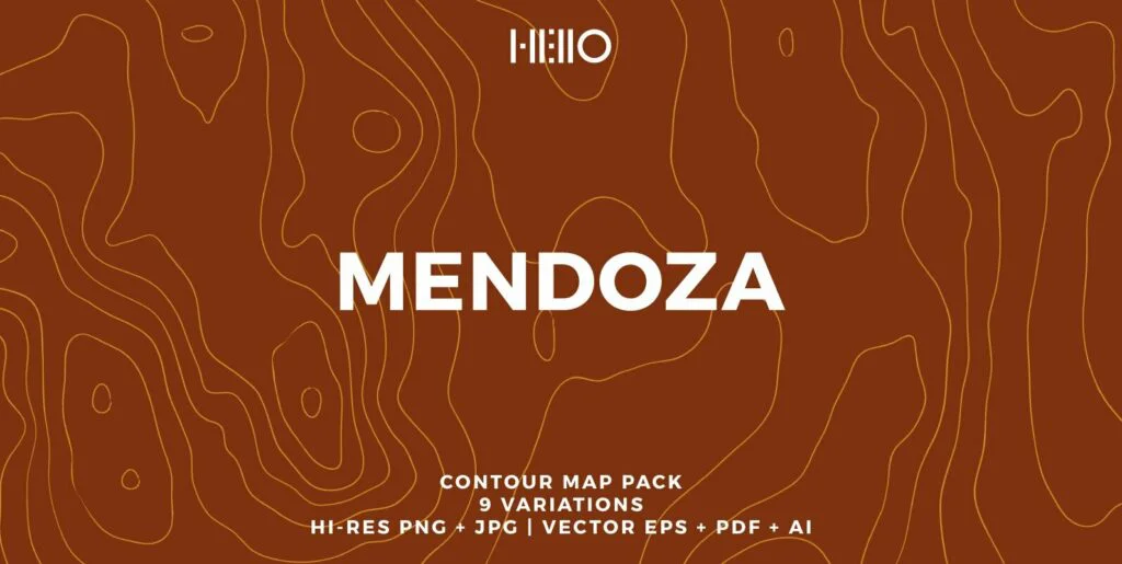 Mendoza Topographic Maps Graphics - Image 1