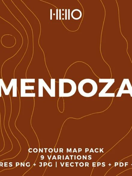 Mendoza Topographic Maps Graphics - Image 1
