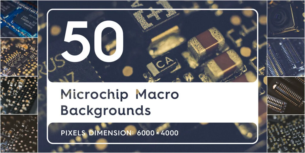 50 Microchip Macro Backgrounds Graphics - Image 1