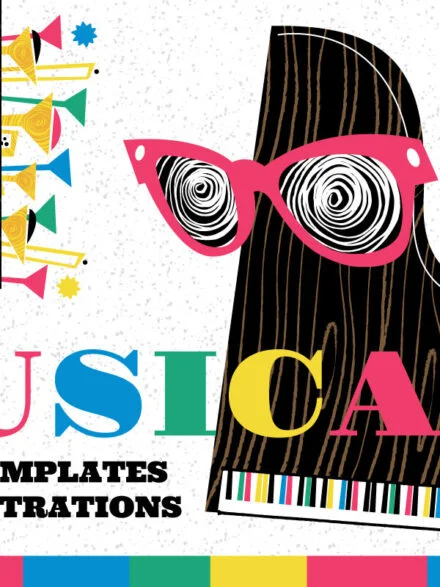 Musical Vector Icons and Design Templates Graphics - Image 7