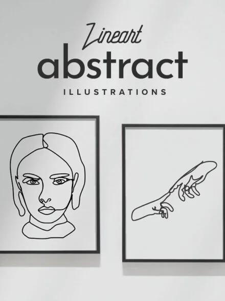 Lineart Abstract Vector Illustrations Graphics - Image 7