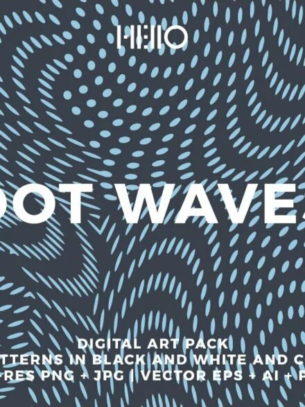 Dot Waves Patterns Graphics - Image 1