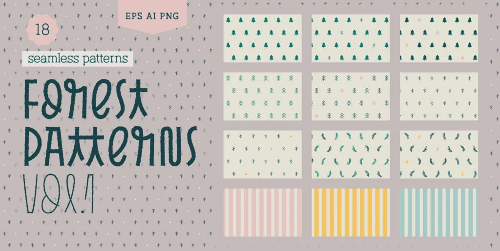 Forest Patterns Vol.1 Graphics - Image 1