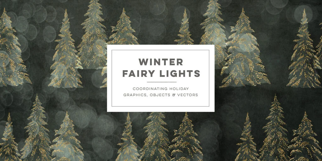 Winter Fairy Lights Collection Graphics - Image 1
