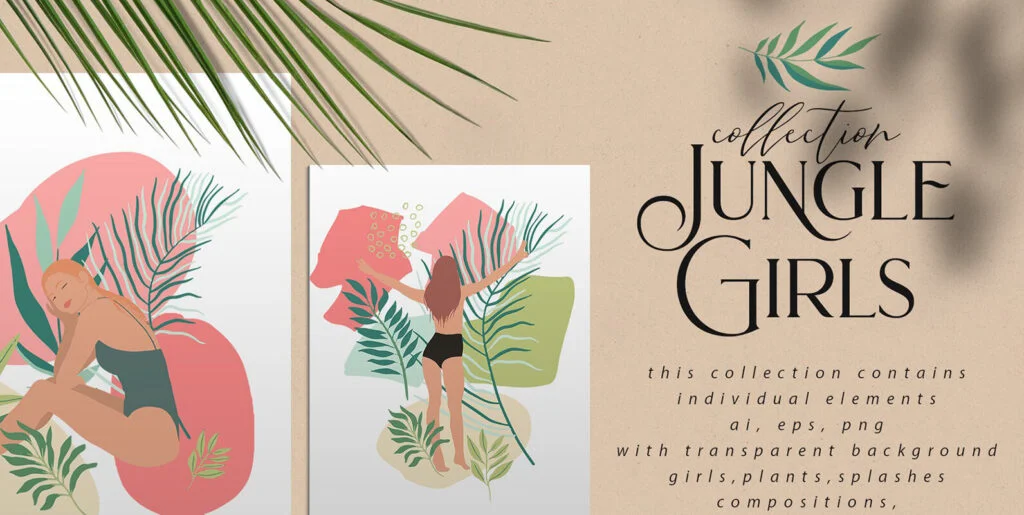 Jungle Girls Collection Graphics - Image 2